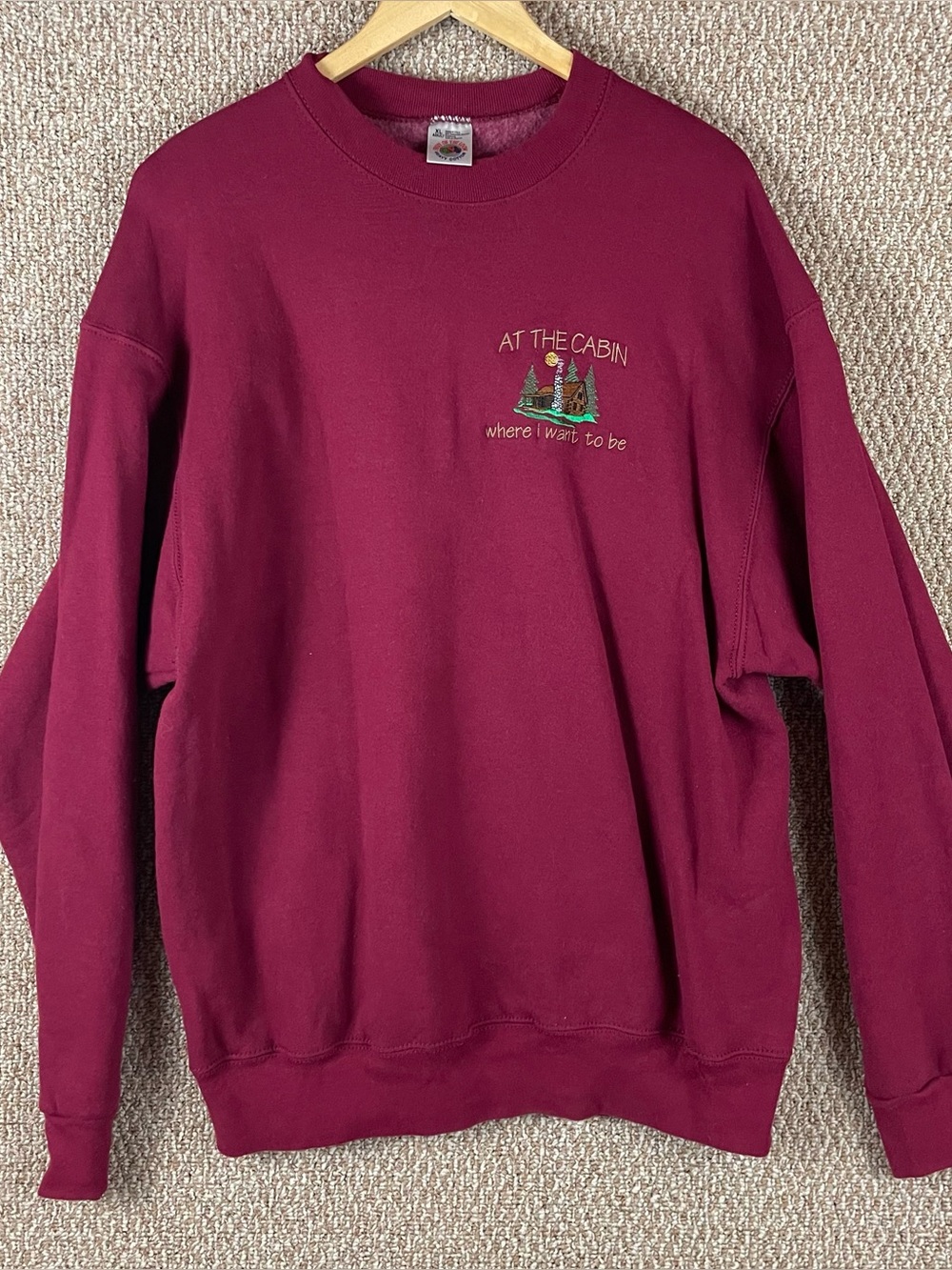 Vintage 90s Cabin Sweatshirt XL Camping Outdoor USA Retro Hiking Embroidered R1